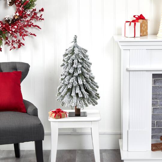 2ft. Pre-Lit Grand Alpine Artificial Christmas Tree, Clear LED Lights